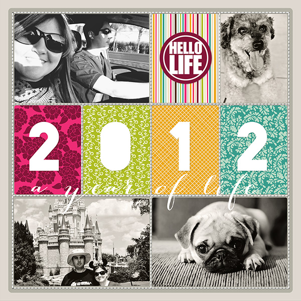29 coisas: terminar as páginas do Project Life 2012